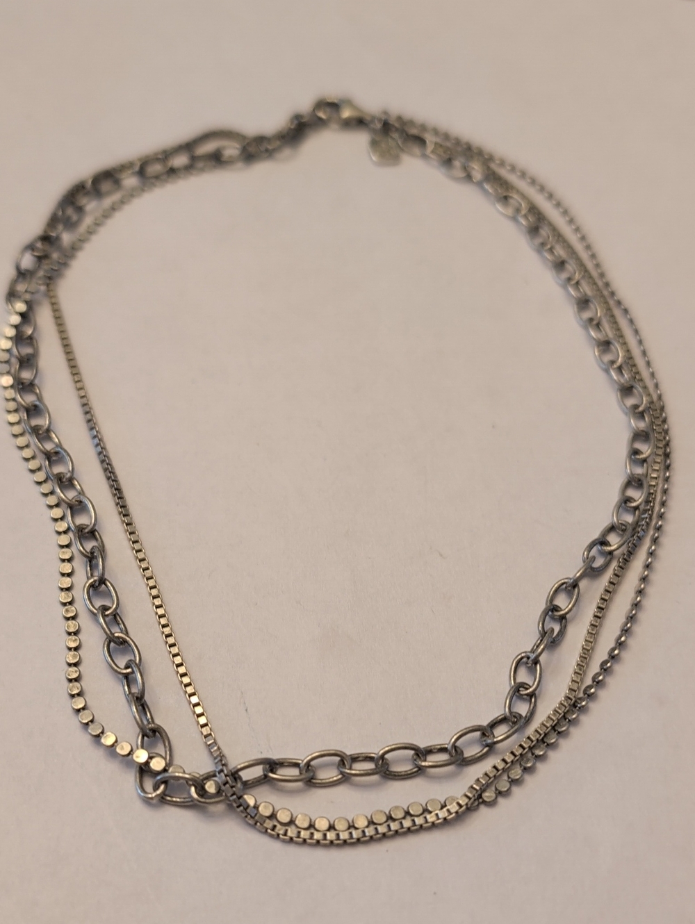 Silpada Sterling Silver Multi-Layer Chain Necklace